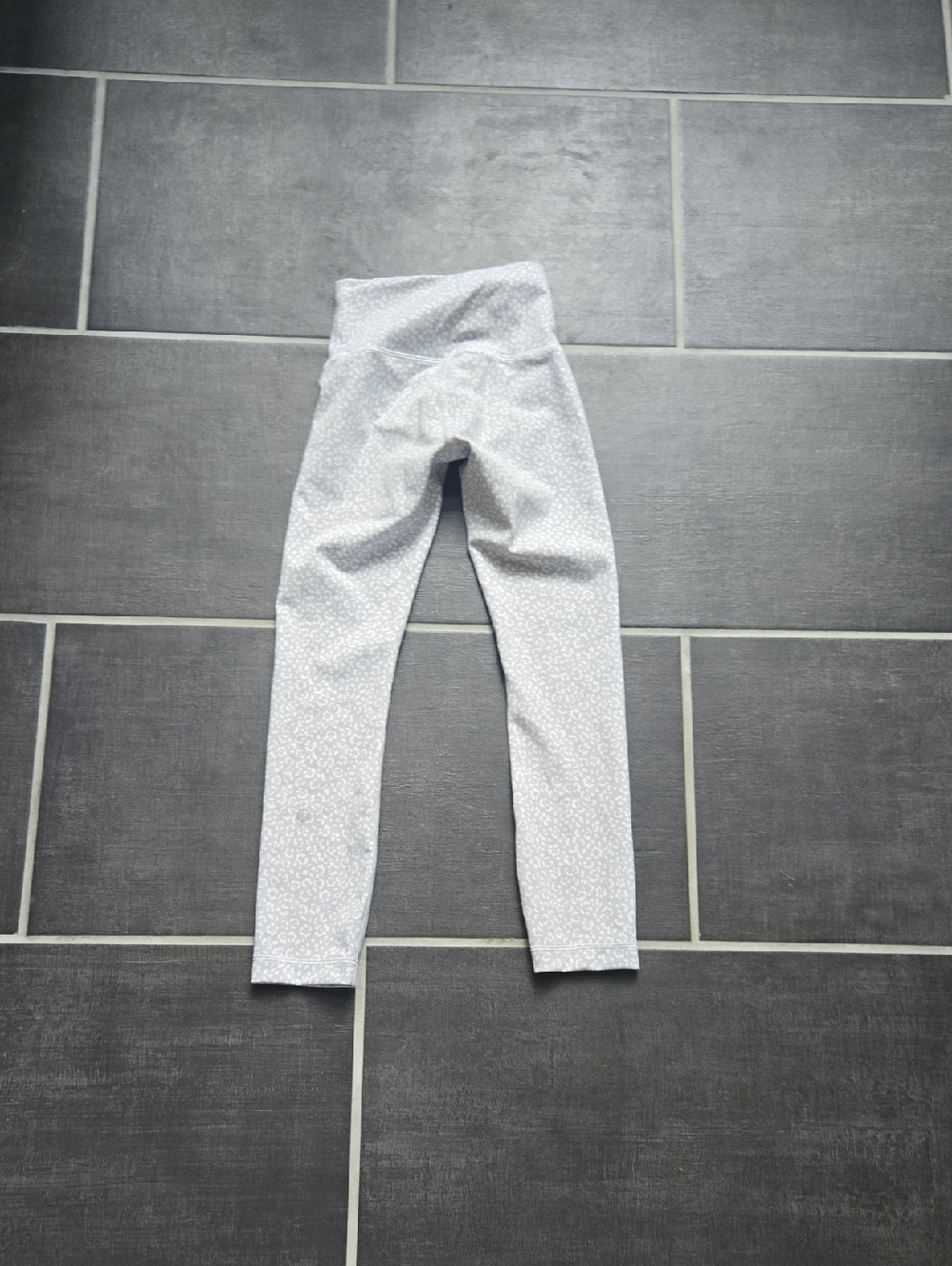 lululemon athletica Light Gray Leopard Print Kids Leggings
